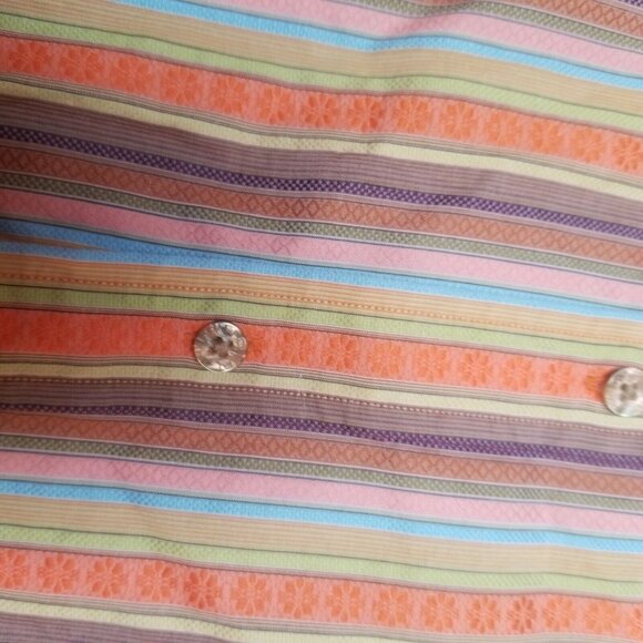 Robert Graham Men's Long Sleeves Button Down Shirt Cotton Stripe Orange Large - Picture 5 of 9